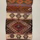 Vintage Turkish Mini Kilim 110x65 cm Shabby Small Kelim Rug Brown Beige Red