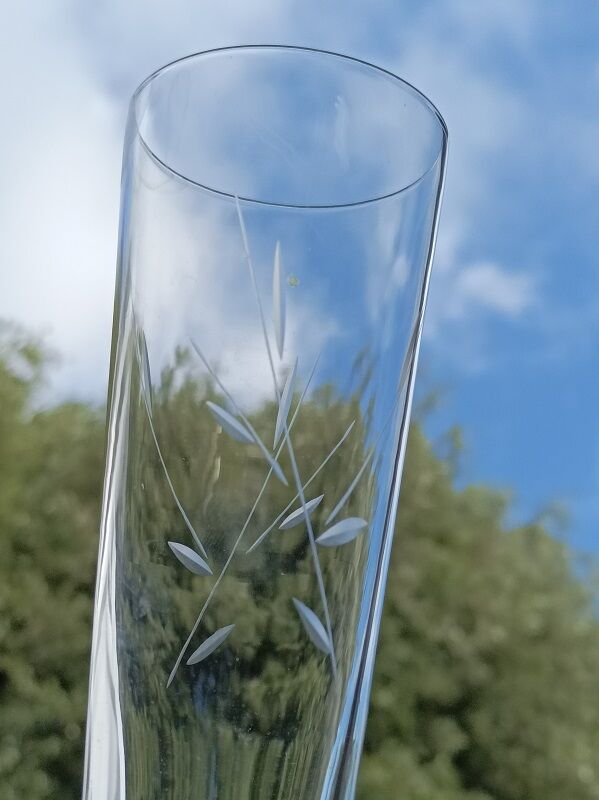 Flûtes champagne Verre ciselé gravé