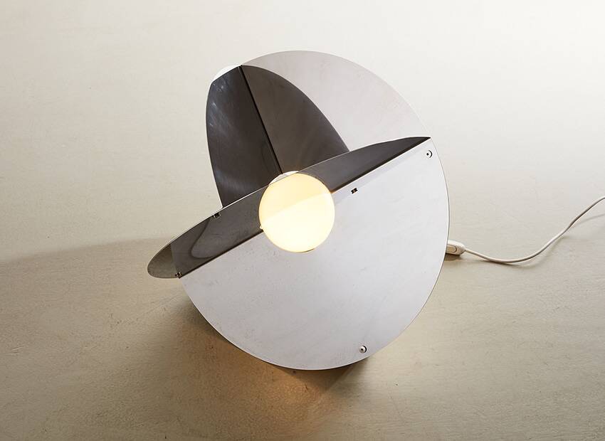 Rare Luna Lamp by Rinaldo Cutini for New Lamp Italy ca. 1970