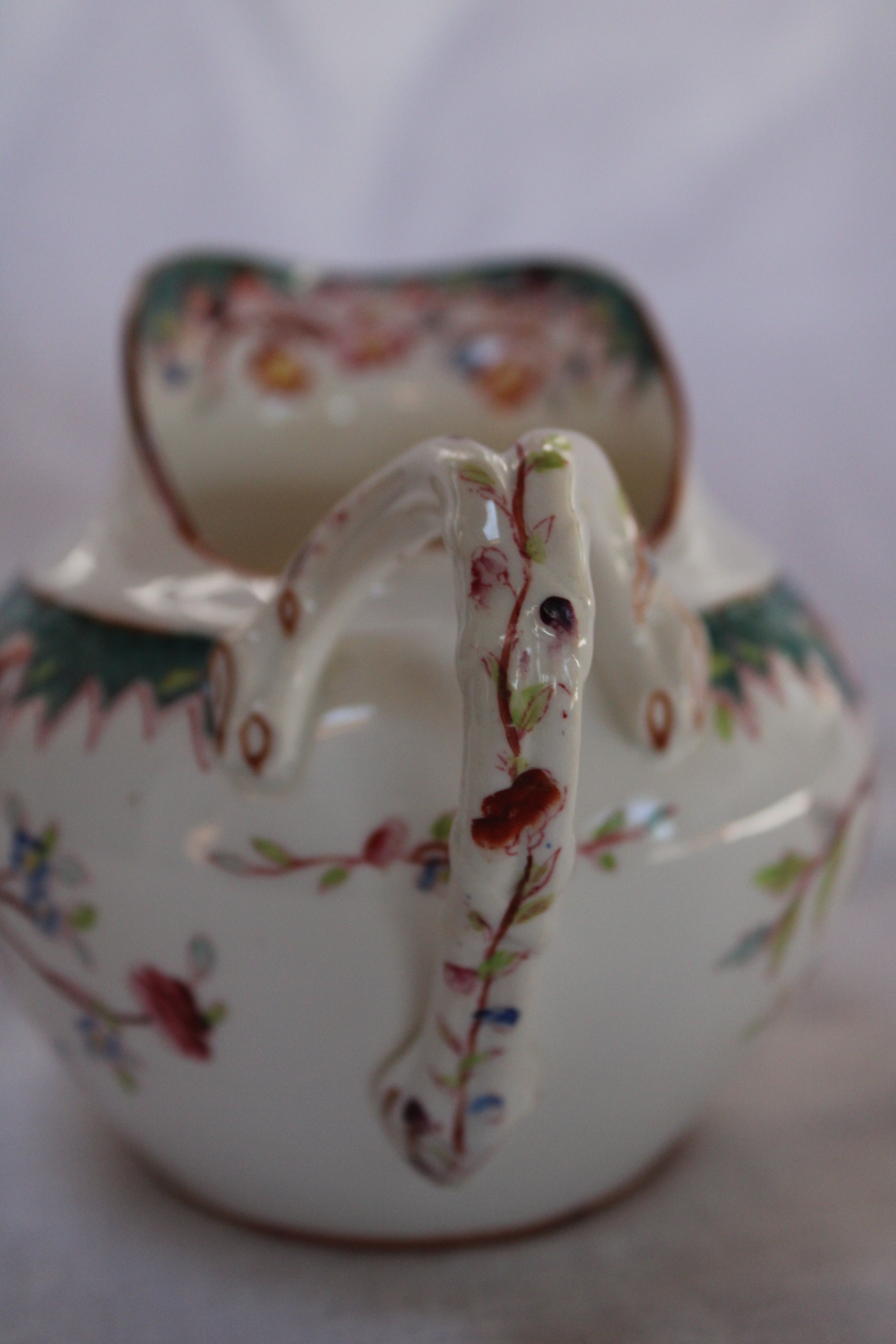 19th Sarreguemines porcelain milk pot