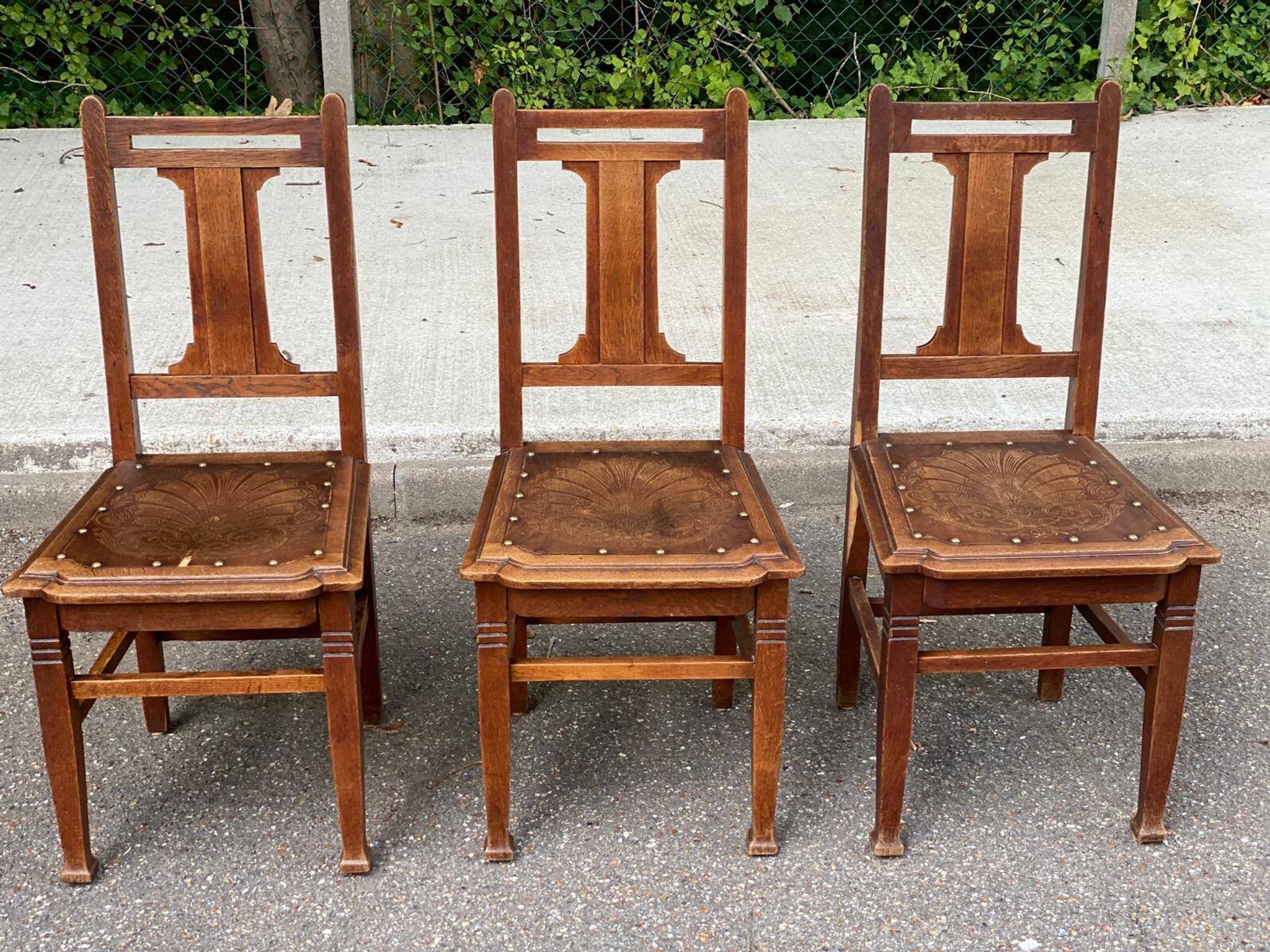 3 chaises art déco Luterma Estonie 1950