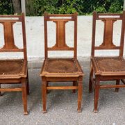 3 chaises art déco Luterma Estonie 1950