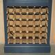 Vintage wine rack furniture for 36 bottles with drawer.