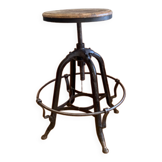 Vintage industrial screw stool