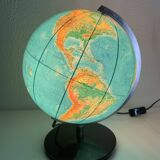 Vintage globe 1976 German terrestrial (French) JRO changeable image - 34 cm