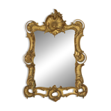 Italian Crested Mirror Rococo Style Gold-Colored Resin 84cm