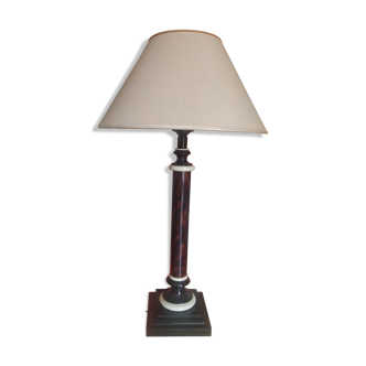 Lamp around 1980 tortoiseshell style, ivory and ebony