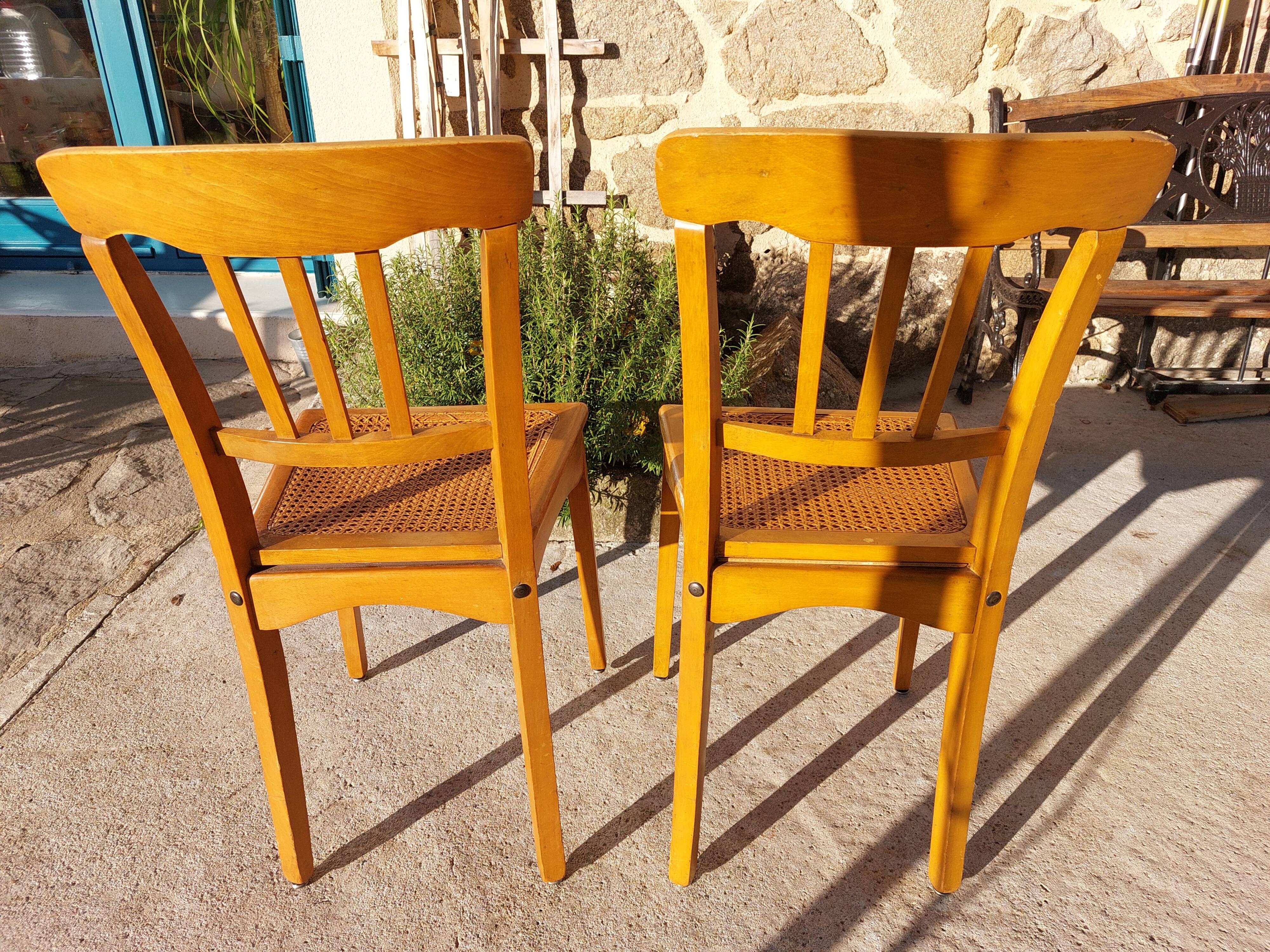 Stella chair pair, caned