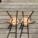 Paire de tabourets vintage en bois