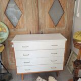 Vintage chest of drawers compass feet