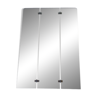 Folding triptych wall mirror, 1960s, 120 x 85 cm
