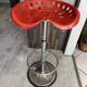 Red stool Faucheuse swivel Etienne Fermigier mirima 70