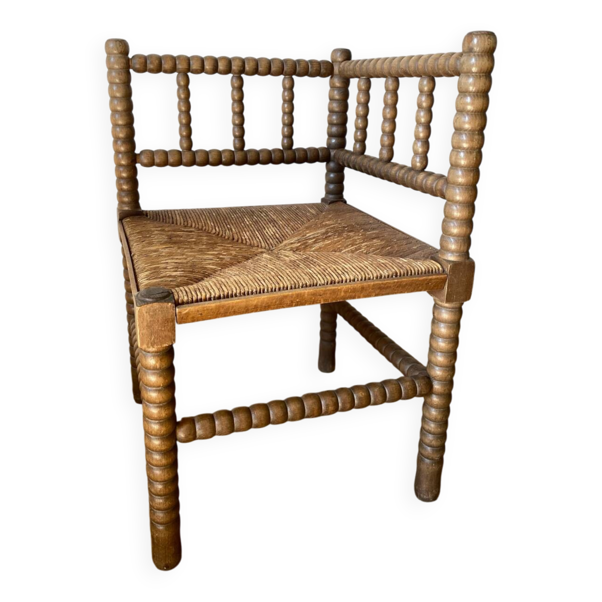 Fauteuil bois perlé