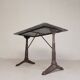 Bistro table with a marble top on a cast iron frame, 1930s.