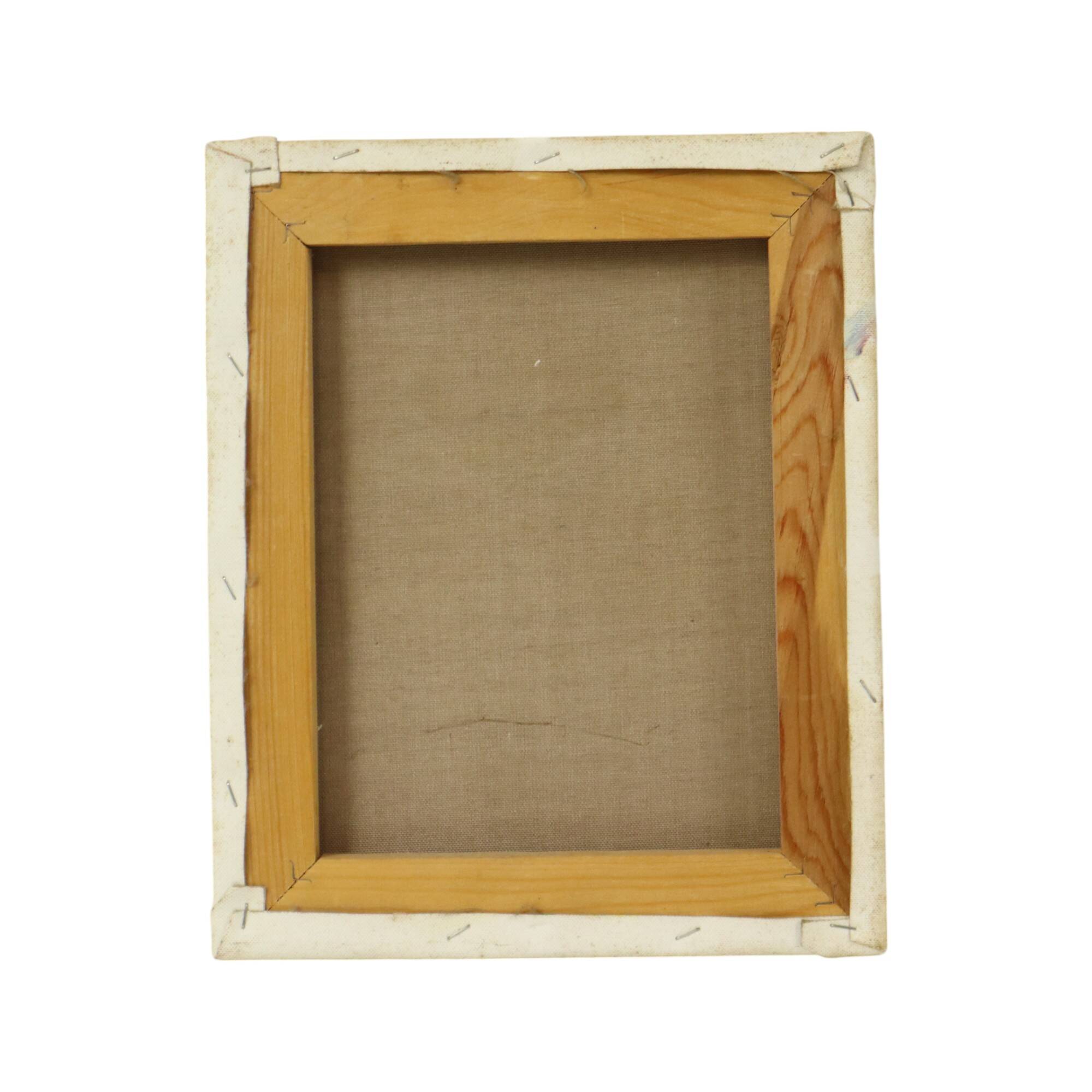 Flowers in Vase Still Life Painting Amateur Signed 27cm