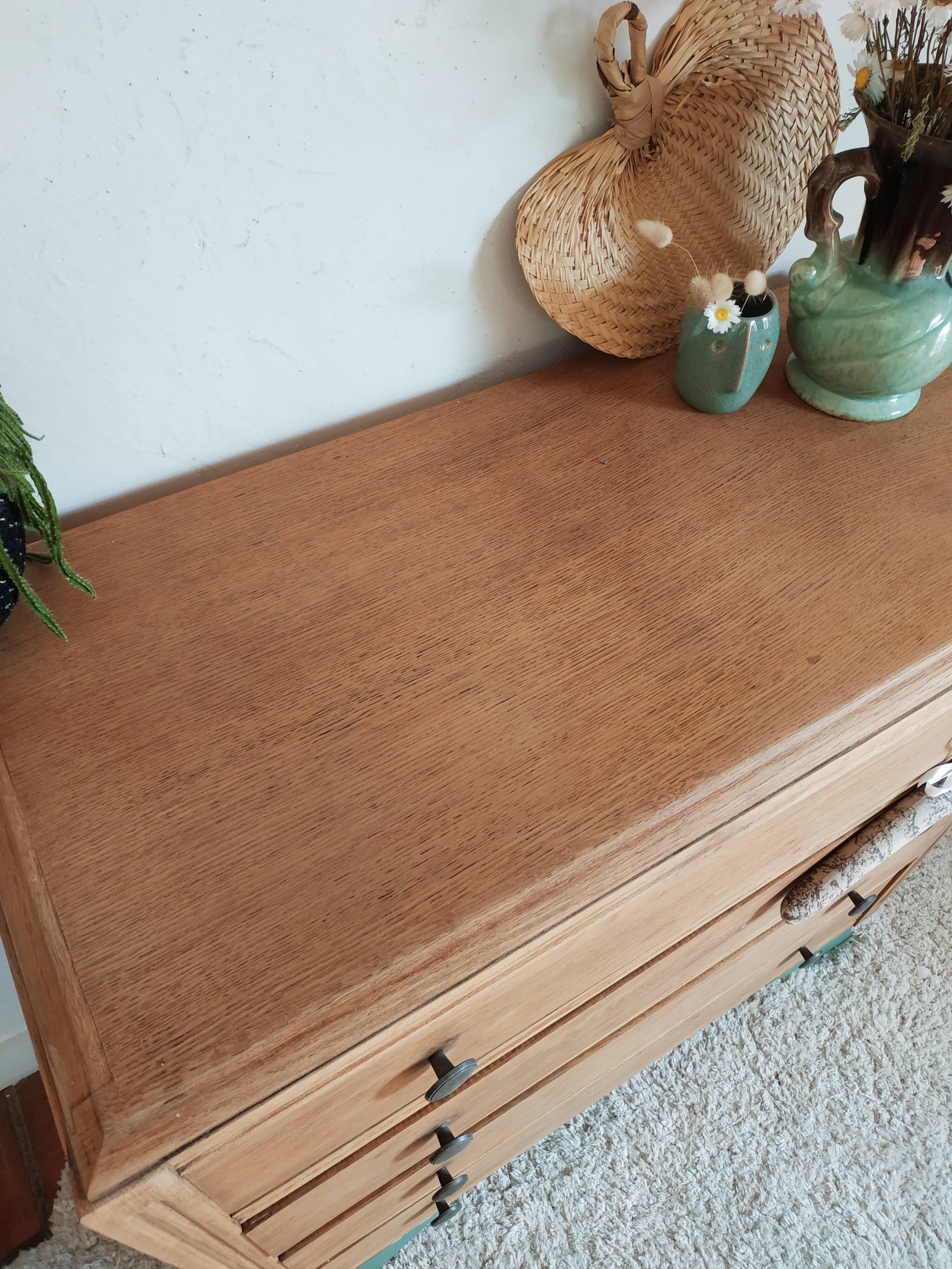 Dresser renovated oak compass feet