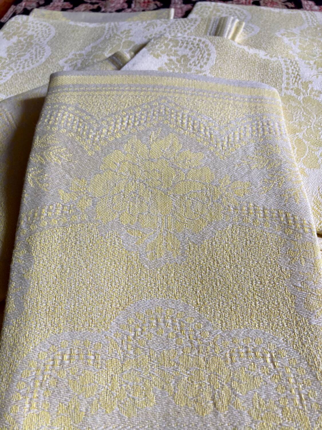 Set de 12 serviettes damassées