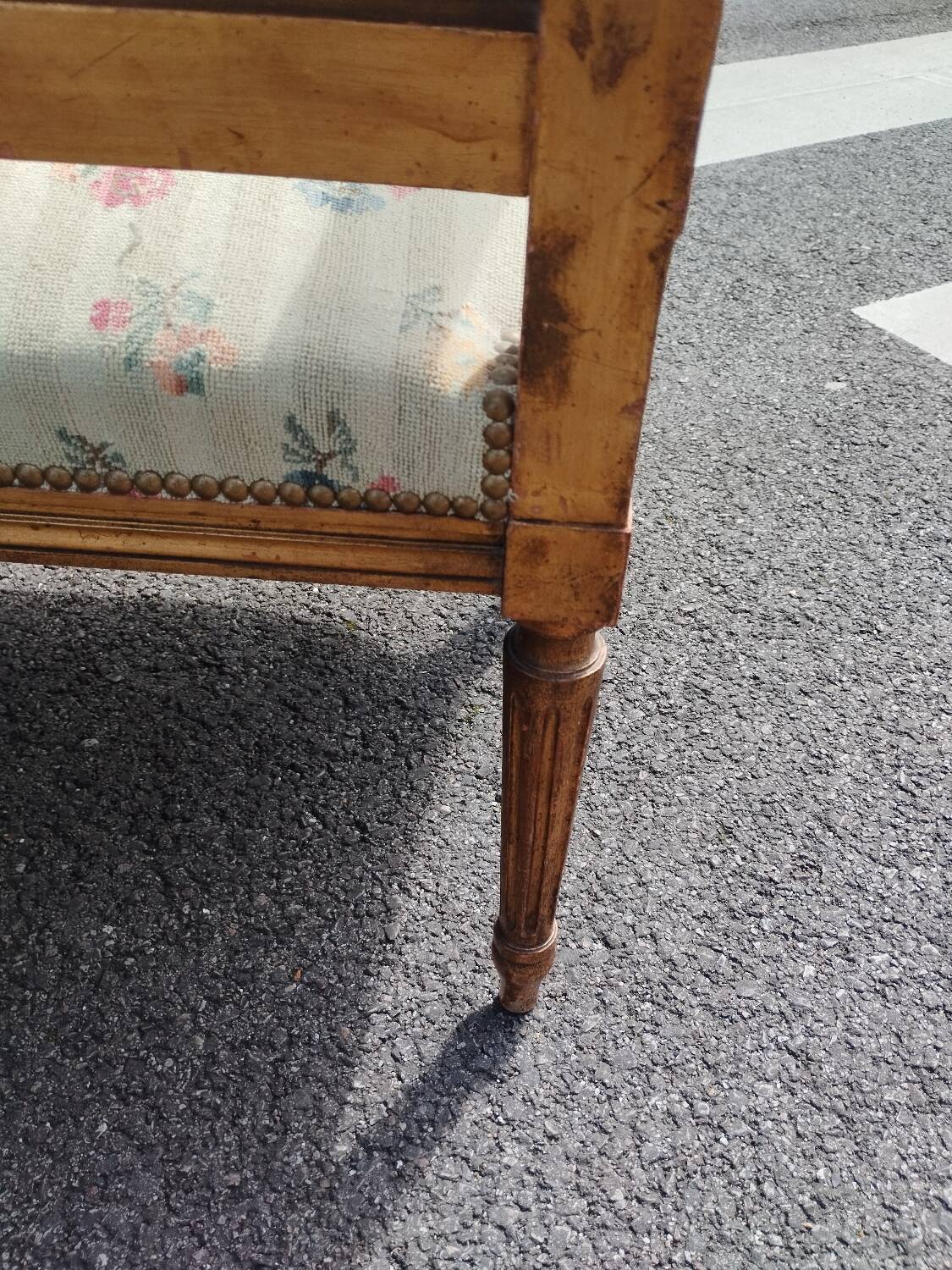 Pair of old Louis XVI style armchairs