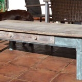 Old patinated coffee table