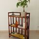 Vintage library shelf in bamboo and rattan 60s/70s