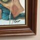 Original Swedish Oil on canvas “Basket-Making Woman” Signed & Framed 27×33cm