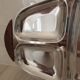 Plateau inox 18/10 poignées en bois multi compartiment Vintage