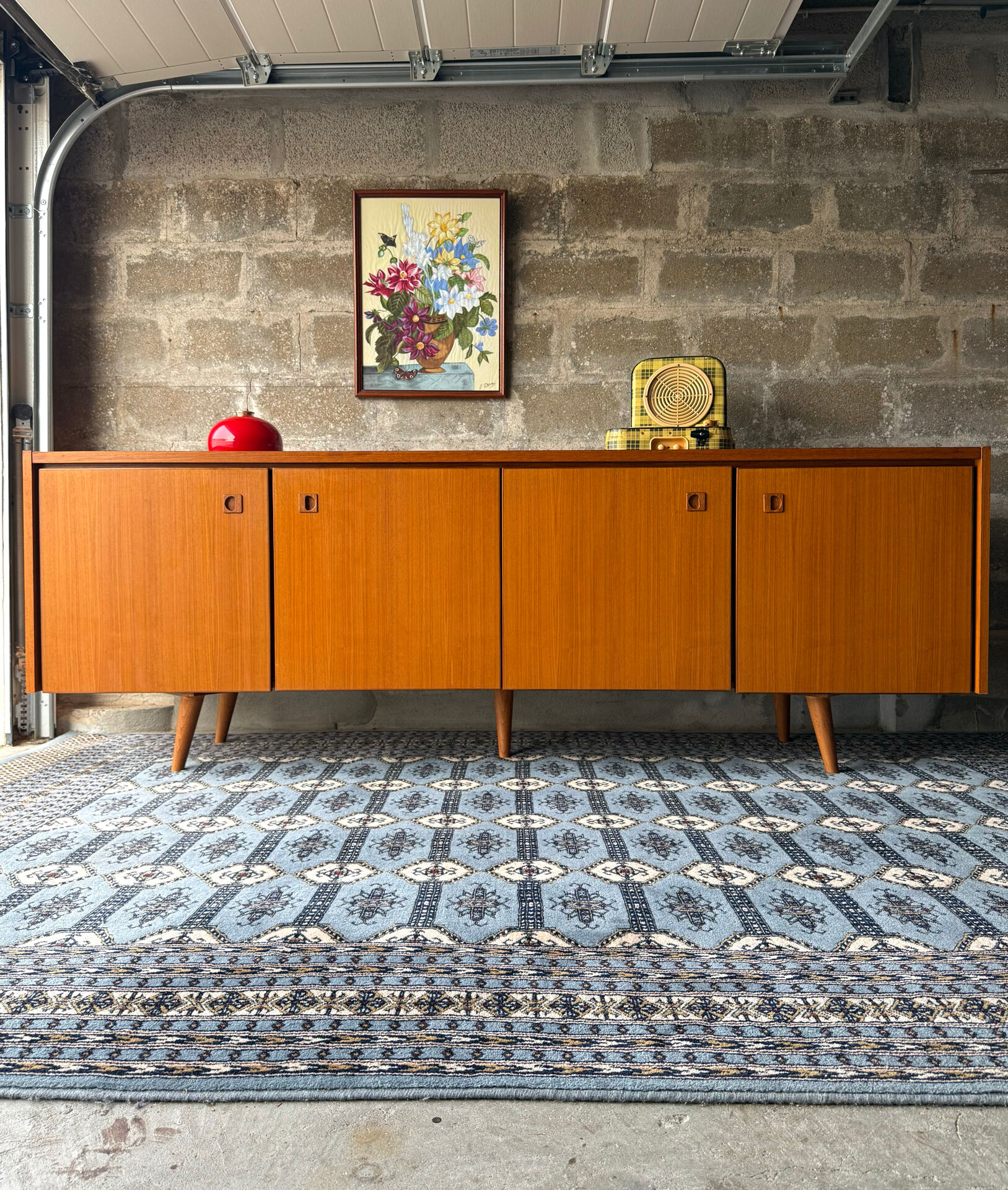 Vintage Scandinavian teak sideboard, 1970.