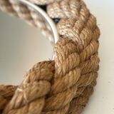 Round mirror in vintage rope 60