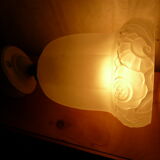 art deco wall lamp porcelain tulip glass