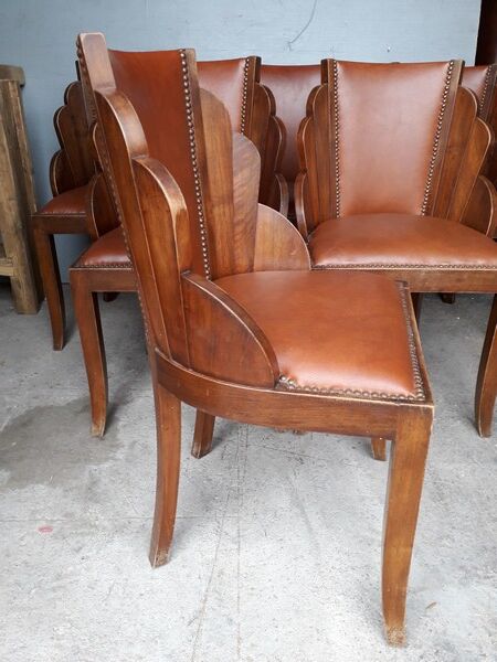 Suite of 6 chairs era art deco 1930