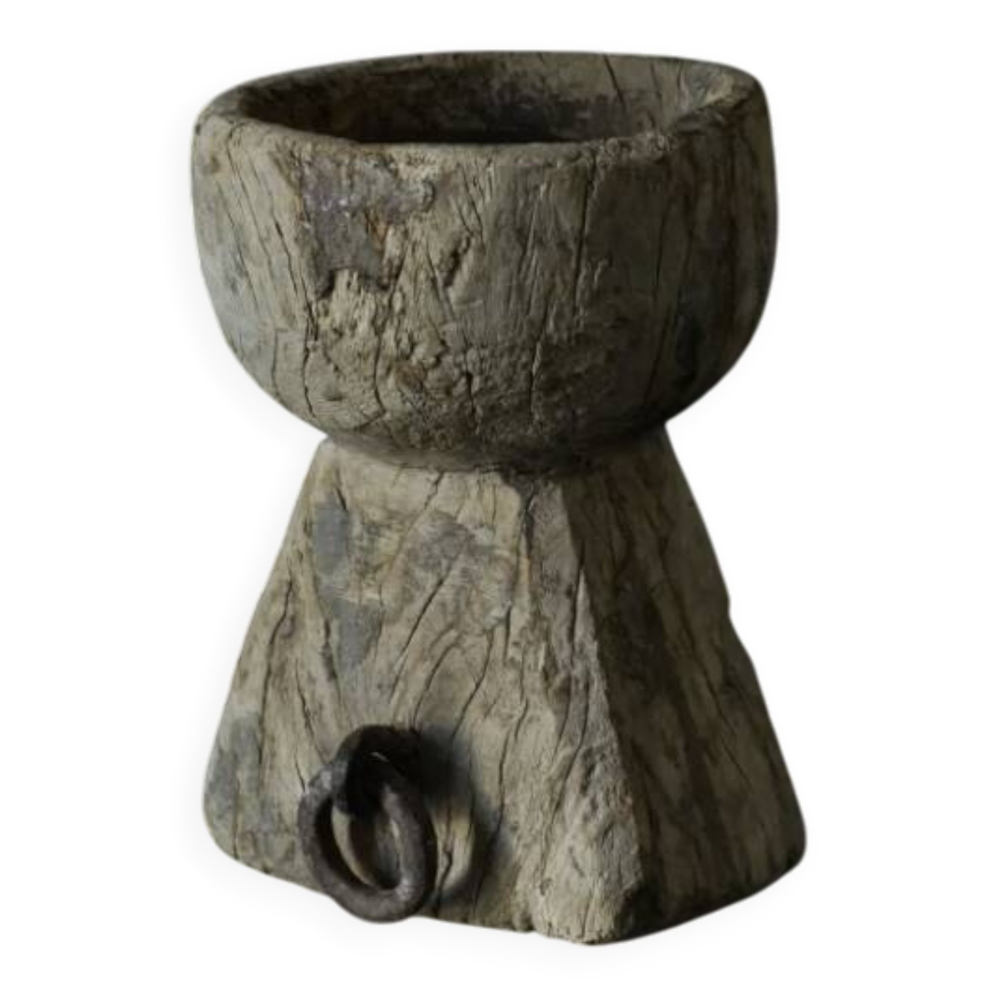 Small family bowl turned candle holder
