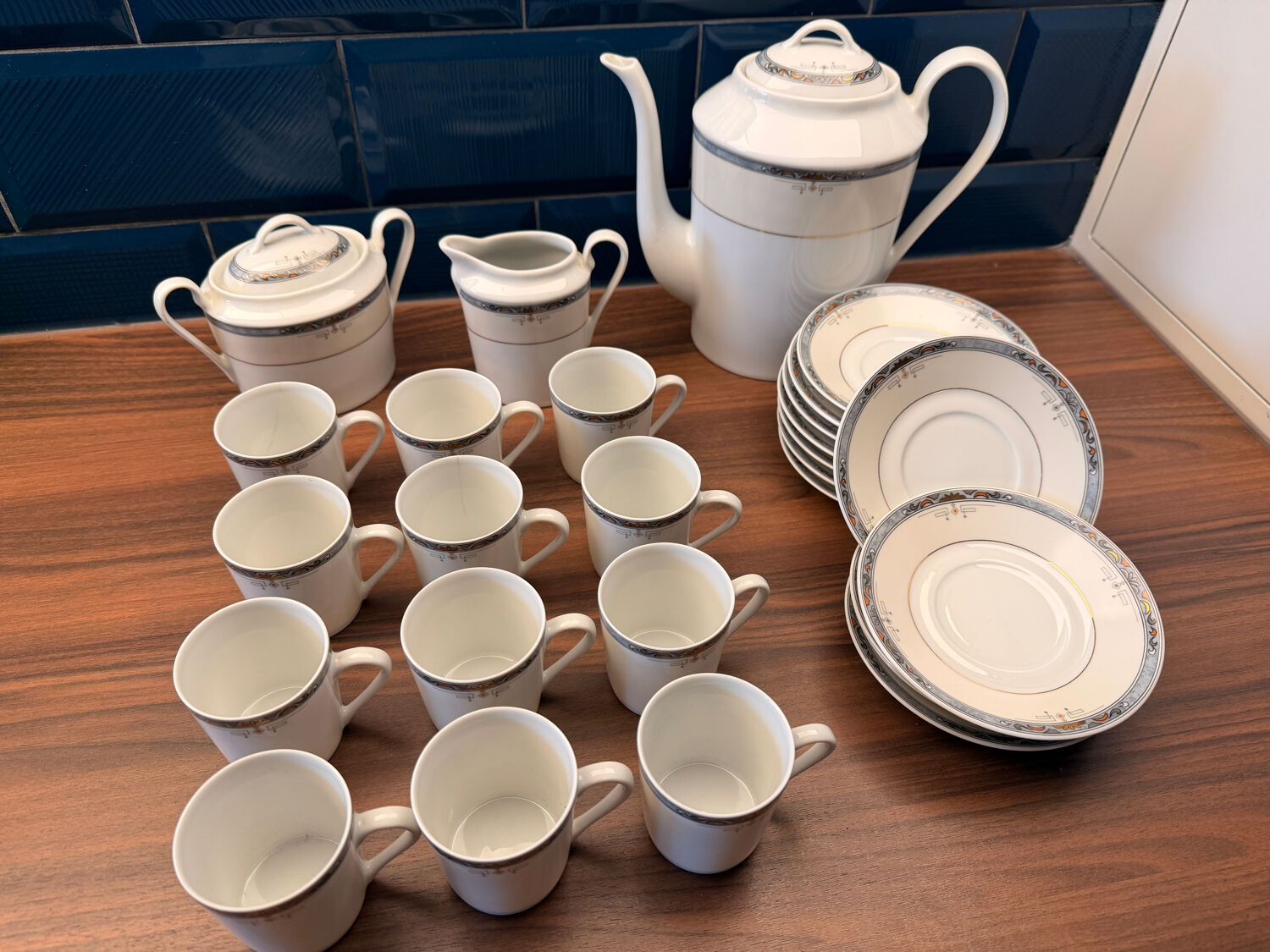 Sologne Porcelain Coffee Service – "Rhapsody" Model - Complete