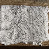Ancien couvre lit  crochet fait main