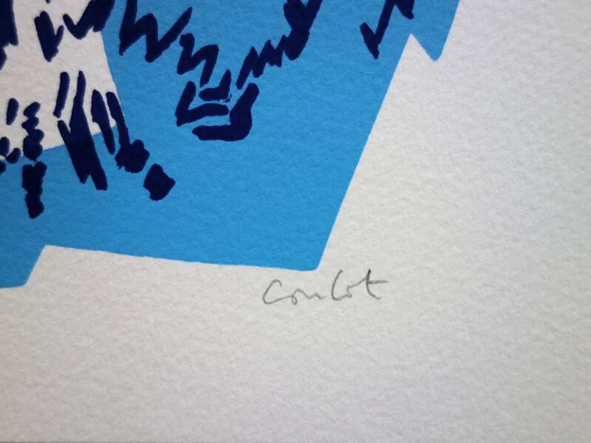 Jean Coulot: benevolent gaze, signed original screen print