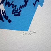 Jean Coulot: benevolent gaze, signed original screen print