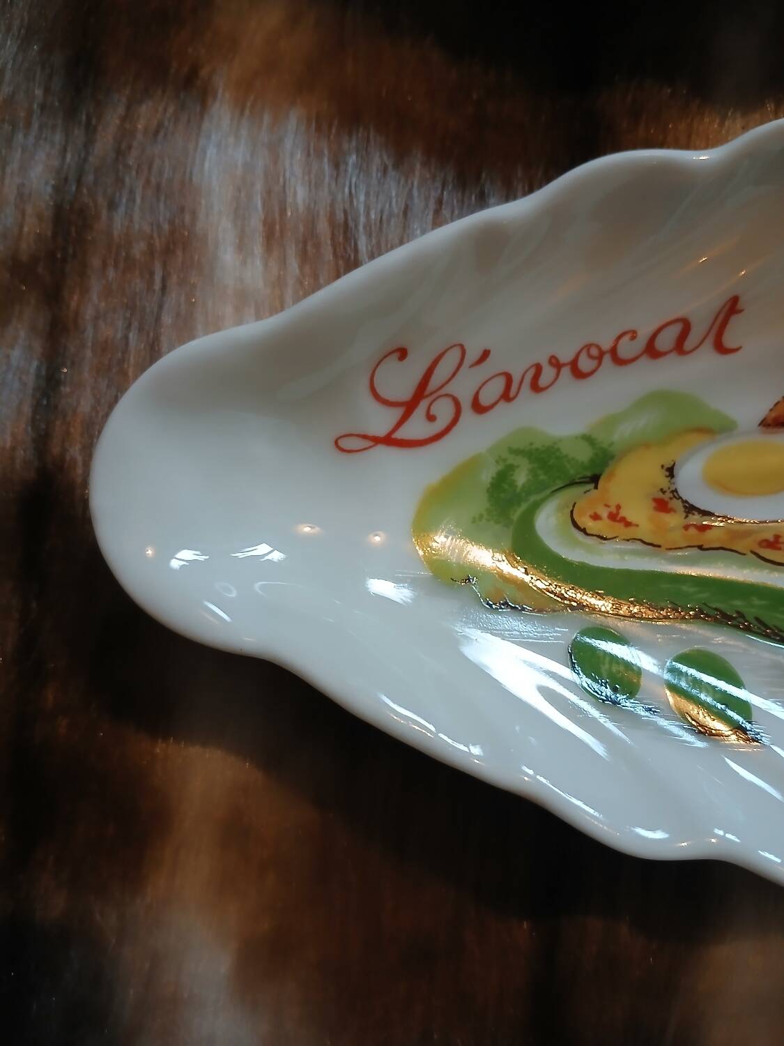 6 antique avocado cups