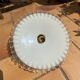 Vintage opaline suspension white wavy threads and gold socket retro firm style