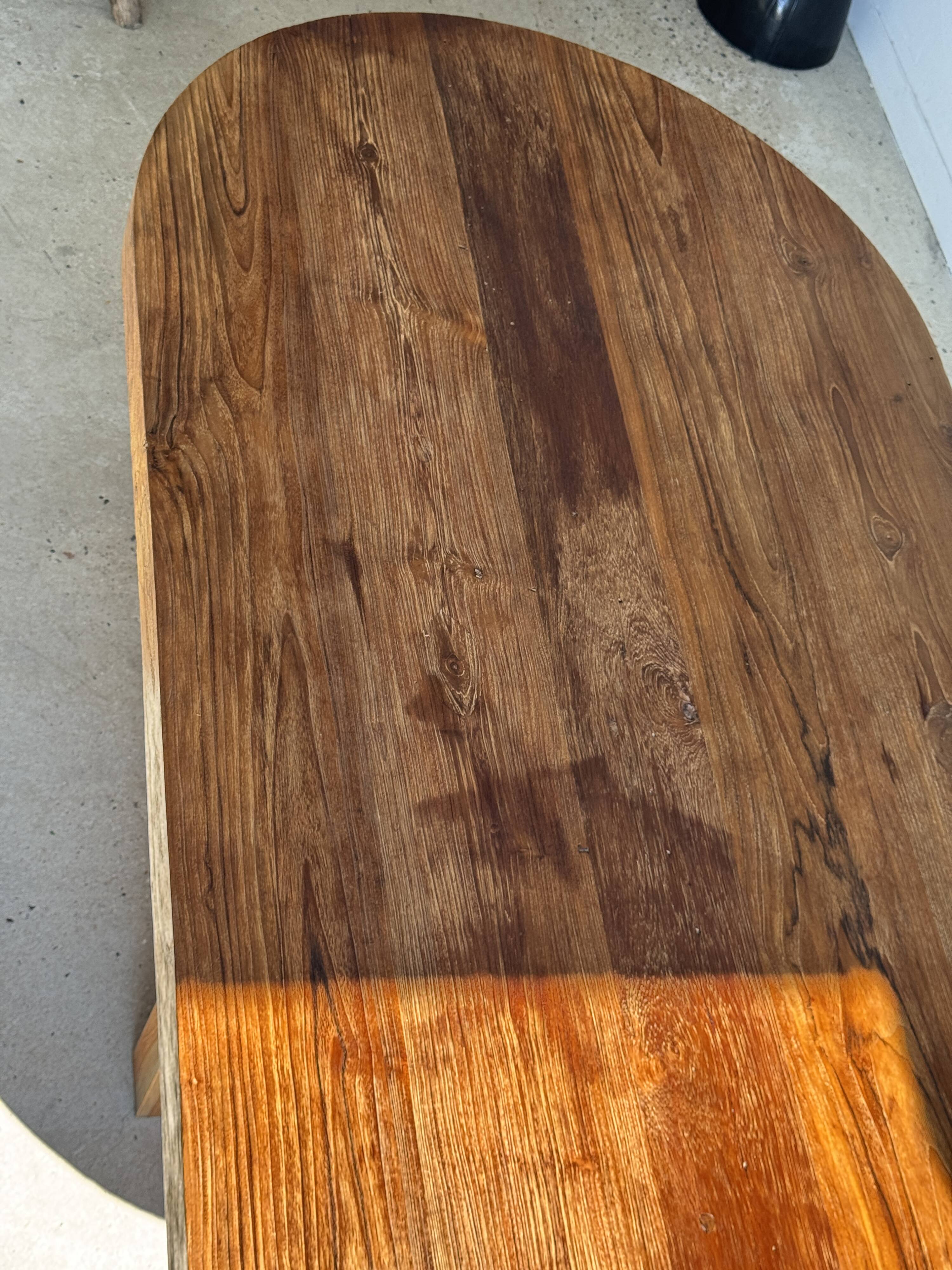 Immense solid teak table 2.10m x 1m