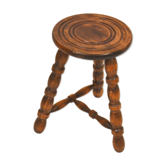 Ancient solid wooden stool