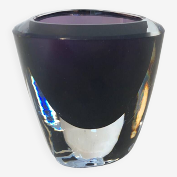 Mini purple crystal vase, 1970