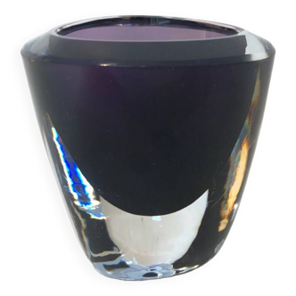 Mini purple crystal vase, 1970