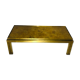 Vintage coffee table in agglomise glass and brass