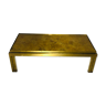 Vintage coffee table in agglomise glass and brass