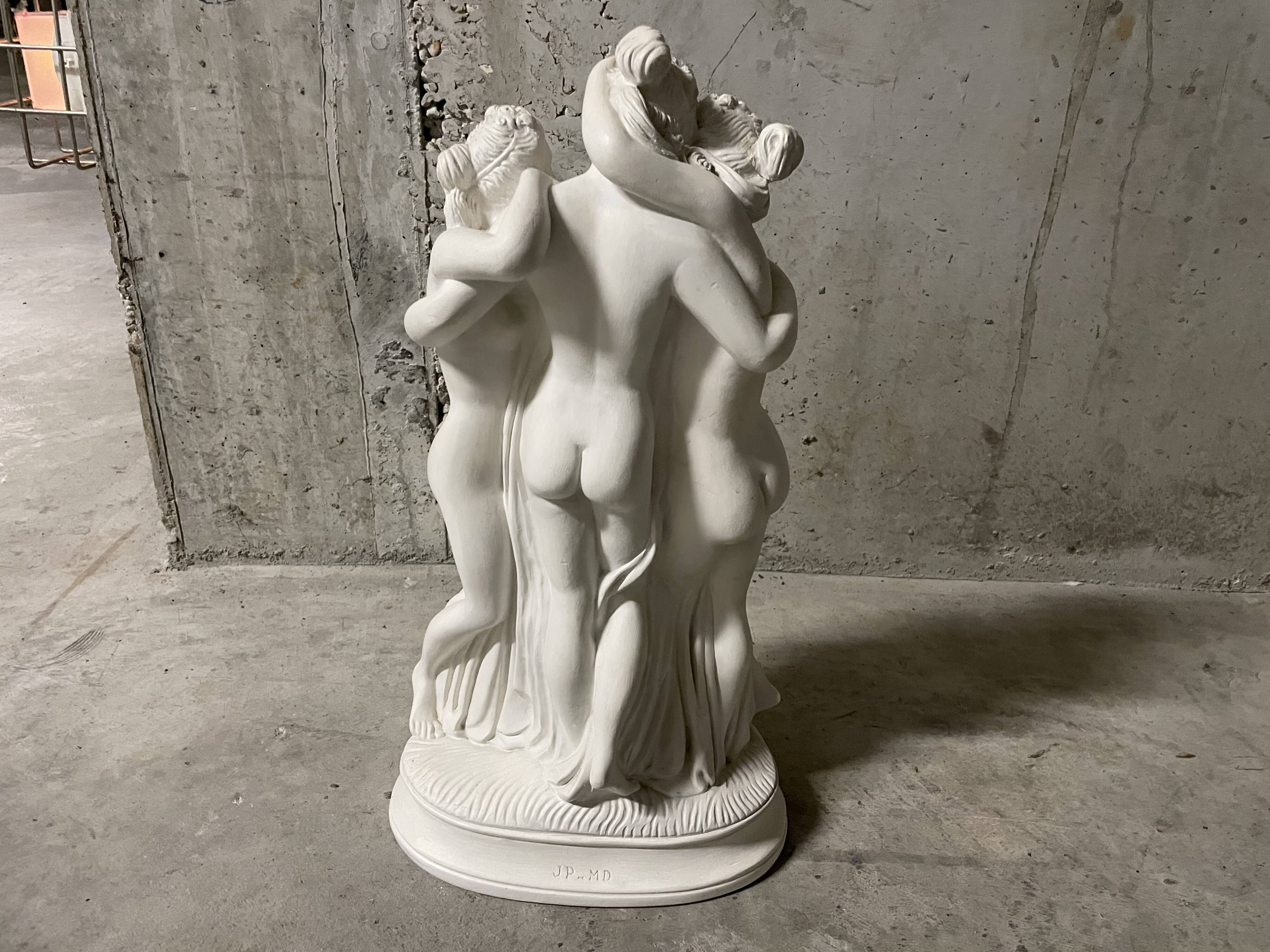 Plaster statue “The 3 Graces”