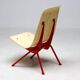 Jean Prouvé "Antoni" chair - Limited edition, red frame / plywood seat