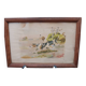 Old painting watercolor painting hunting dog signed p giraud