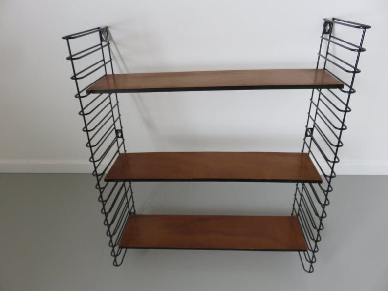 Flexible String shelf, wood and metal 50/60