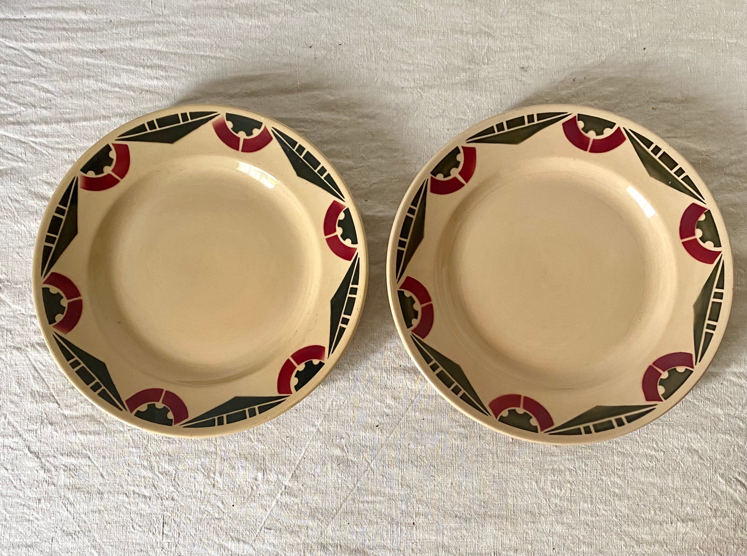 Art deco serving dishes