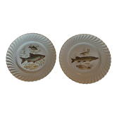 Assiettes à poisson série de deux Luneville années 50