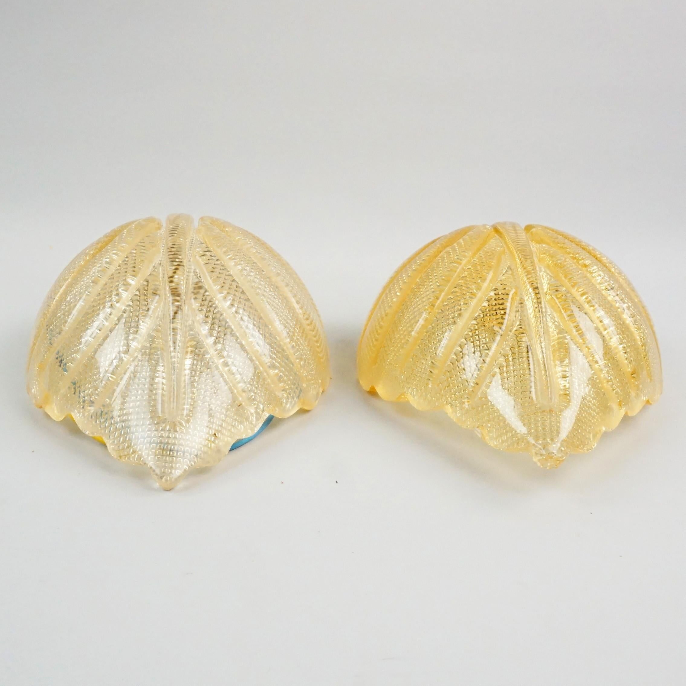 Fritz Kurz - Pair of wall lights for Orrefors, Sweden, 1960